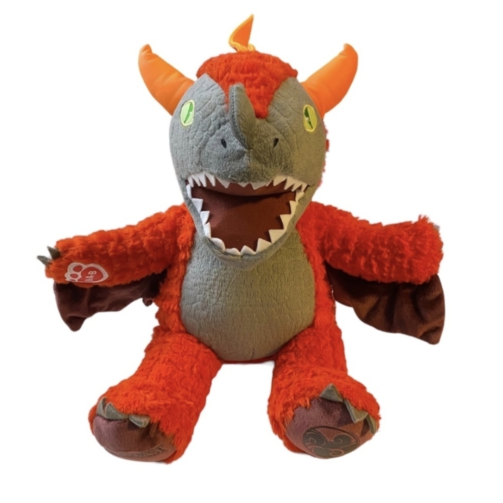 BUILD-A-BEAR MagiQuest Orange 16" Plush Charlock DRAGON Great Wolf Lodge Glows